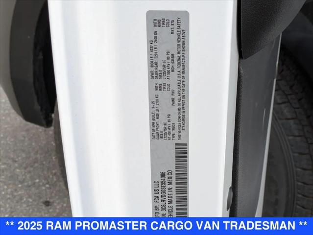 2025 Ram ProMaster 2500 Cargo Van Tradesman High Roof 159" WB w/Pass Seat
