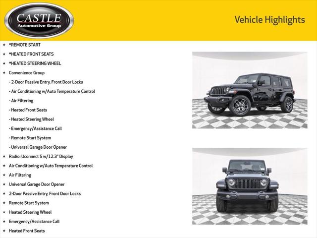 2025 Jeep Wrangler 4xe WRANGLER 4-DOOR SPORT S 4xe