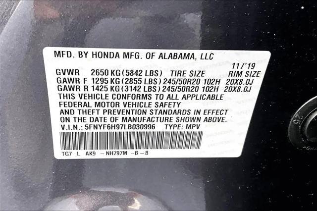 2020 Honda Pilot AWD Touring 8 Passenger