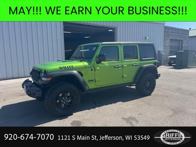2025 Jeep Wrangler 4-Door Willys 4x4 for sale in Jefferson, WI