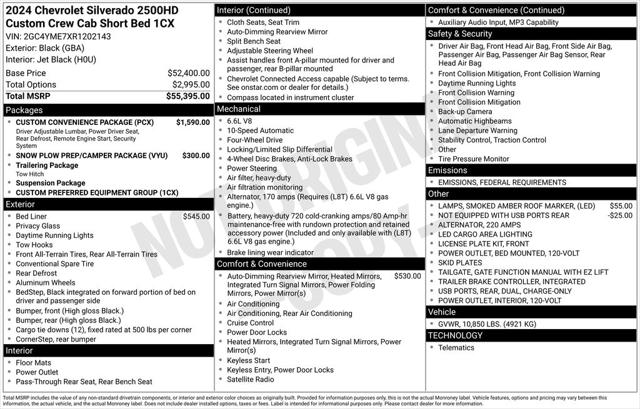 2024 Chevrolet Silverado 2500HD 4WD Crew Cab Standard Bed Custom
