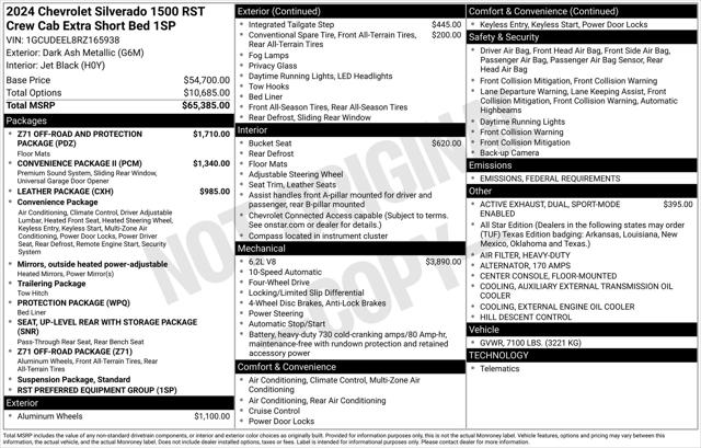 2024 Chevrolet Silverado 1500 4WD Crew Cab Short Bed RST