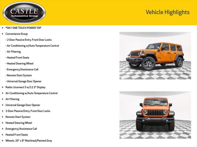 2025 Jeep Wrangler 4xe WRANGLER 4-DOOR SPORT S 4xe