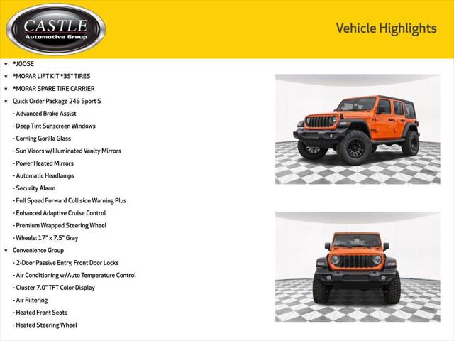 2025 Jeep Wrangler WRANGLER 4-DOOR SPORT S