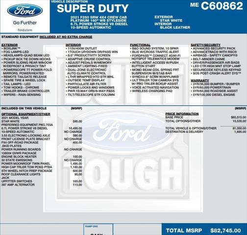 2021 Ford F-250 Platinum