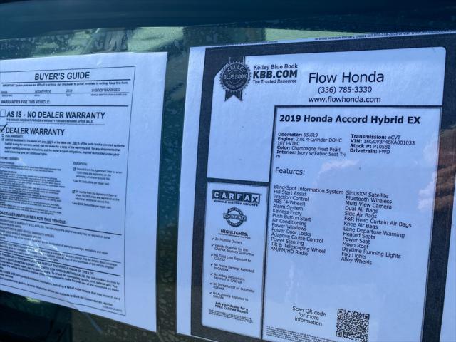 2019 Honda Accord Hybrid EX