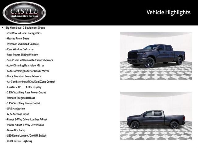 2025 RAM Ram 1500 RAM 1500 BIG HORN CREW CAB 4X4 64 BOX