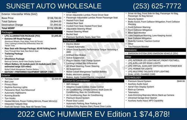 2022 GMC HUMMER EV Edition 1