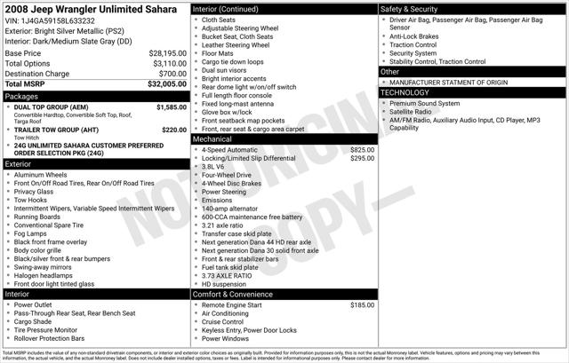 2008 Jeep Wrangler Unlimited Sahara