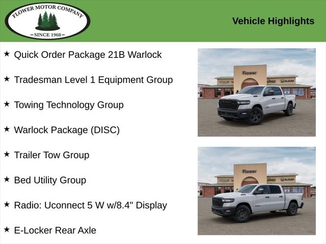 2025 RAM Ram 1500 RAM 1500 WARLOCK CREW CAB 4X4 57 BOX