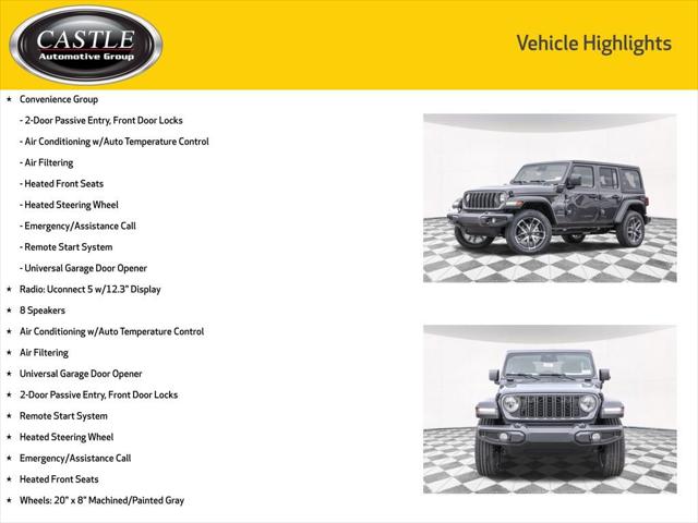 2025 Jeep Wrangler 4xe WRANGLER 4-DOOR SPORT S 4xe