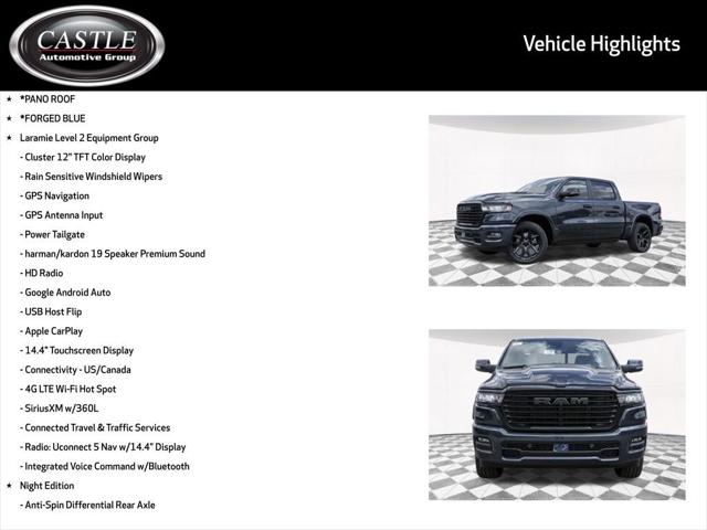 2025 RAM Ram 1500 RAM 1500 LARAMIE CREW CAB 4X4 57 BOX