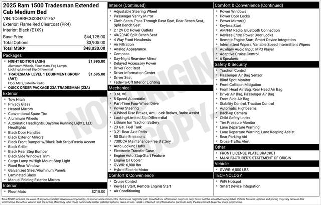 2025 RAM Ram 1500 RAM 1500 TRADESMAN QUAD CAB 4X4 64 BOX