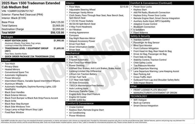 2025 RAM Ram 1500 RAM 1500 TRADESMAN QUAD CAB 4X4 64 BOX