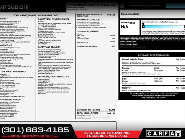 2023 Mitsubishi Outlander PHEV SE S-AWC