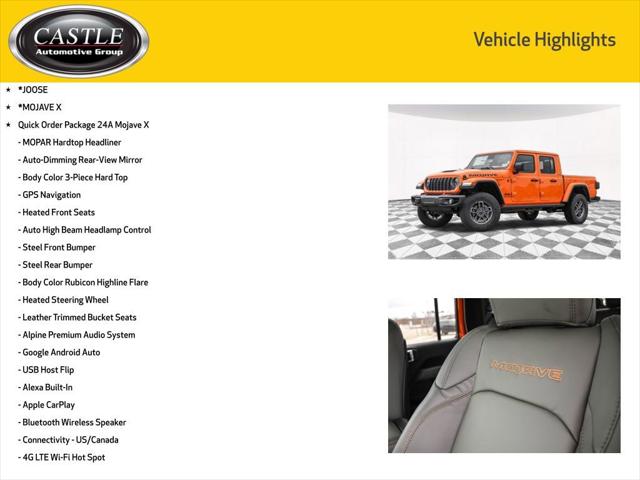 2025 Jeep Gladiator GLADIATOR MOJAVE X 4X4
