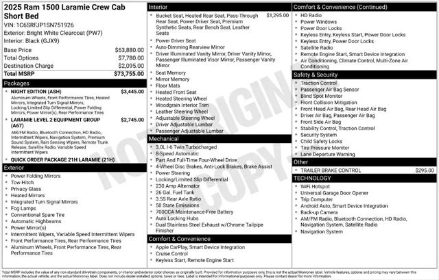 2025 Ram 1500 Laramie Crew Cab 4x4 57 Box