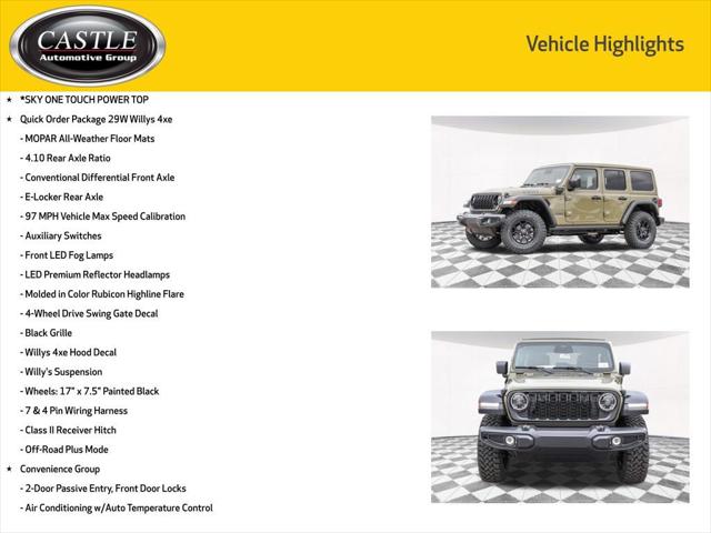 2025 Jeep Wrangler 4xe WRANGLER 4-DOOR WILLYS 4xe