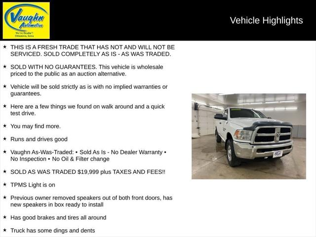2017 RAM 2500 Tradesman Regular Cab 4x4 8 Box
