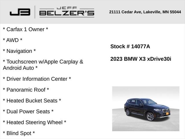 2023 BMW X3 xDrive30i 2023 BMW X3 xDrive30i
