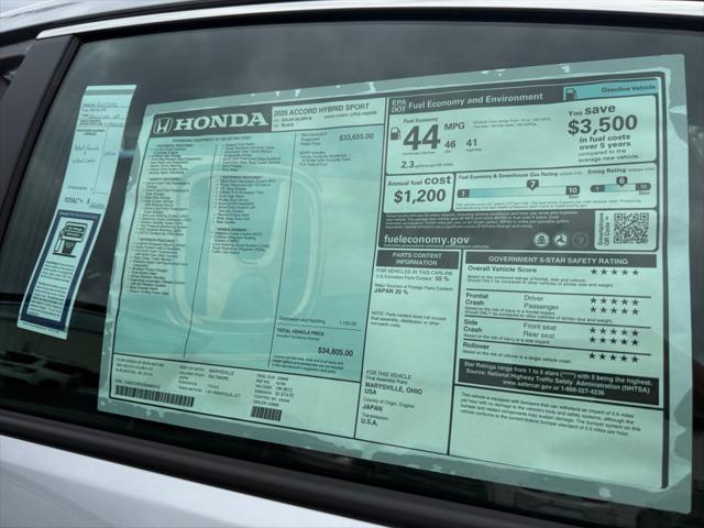 2025 Honda Accord Sedan Hybrid Sport
