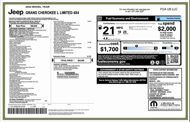 2022 Jeep Grand Cherokee L Limited 4x4