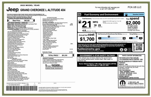 2022 Jeep Grand Cherokee L Altitude 4x4