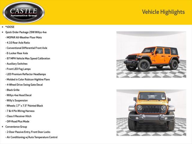 2025 Jeep Wrangler 4xe WRANGLER 4-DOOR WILLYS 4xe
