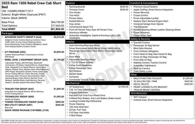 2025 RAM Ram 1500 RAM 1500 REBEL CREW CAB 4X4 57 BOX