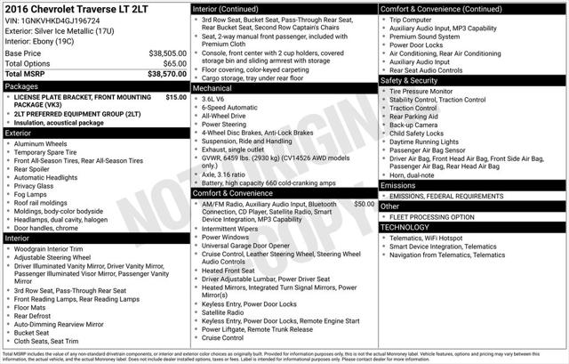 2016 Chevrolet Traverse 2LT
