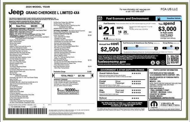 2025 Jeep Grand Cherokee GRAND CHEROKEE L LIMITED 4X4