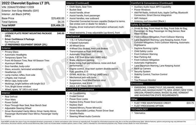 2022 Chevrolet Equinox AWD 2FL