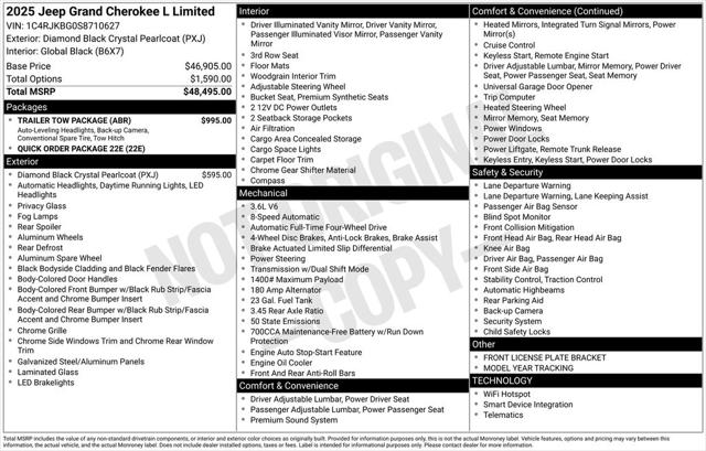 2025 Jeep Grand Cherokee GRAND CHEROKEE L LIMITED 4X4