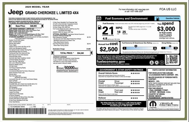 2025 Jeep Grand Cherokee GRAND CHEROKEE L LIMITED 4X4