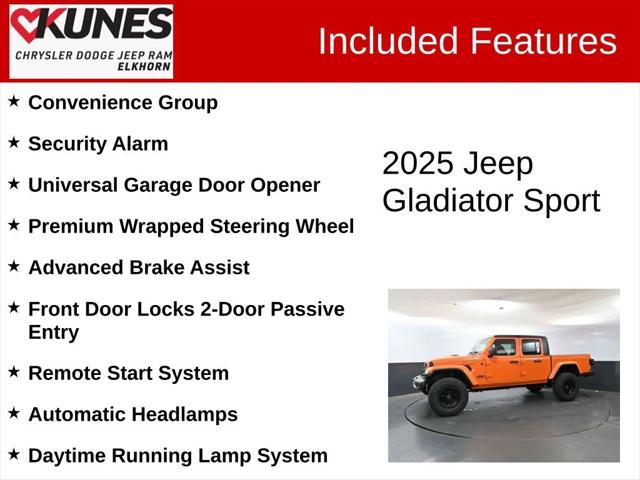2025 Jeep Gladiator GLADIATOR SPORT S 4X4