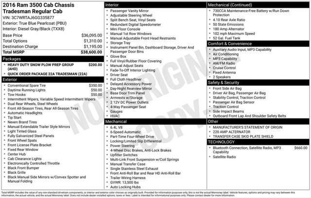 2016 Ram 3500 Tradesman/SLT