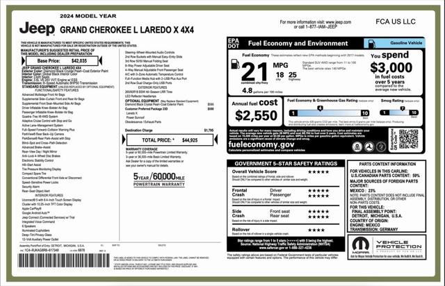 2024 Jeep Grand Cherokee L Laredo X 4x4