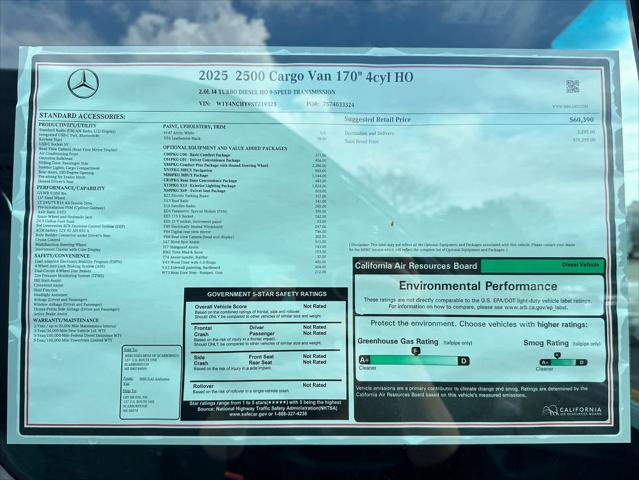 2025 Mercedes-Benz Sprinter 2500 High Roof 4-Cyl Diesel HO