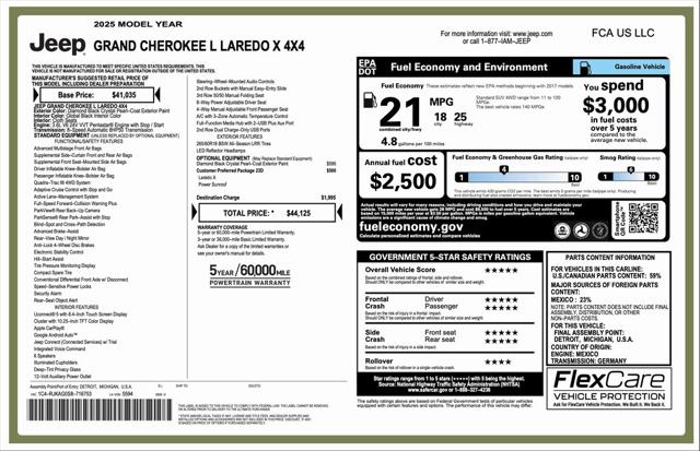2025 Jeep Grand Cherokee GRAND CHEROKEE L LAREDO X 4X4