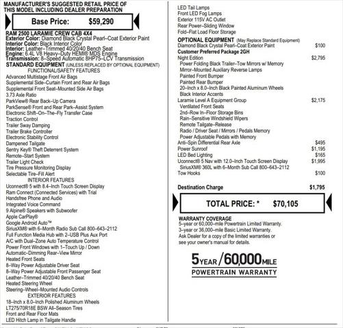 2022 RAM 2500 Laramie Crew Cab 4x4 64 Box