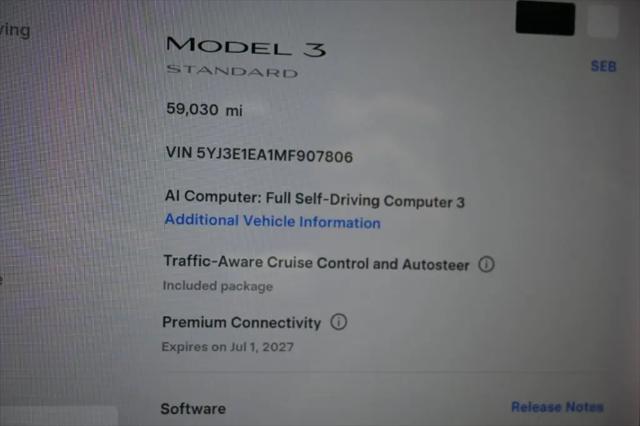 2021 Tesla Model 3 Standard Range Plus Rear-Wheel Drive