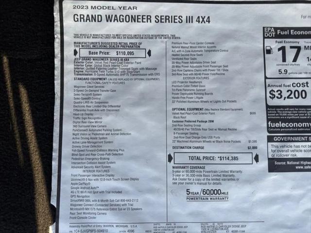 2023 Jeep Grand Wagoneer Series III 4x4