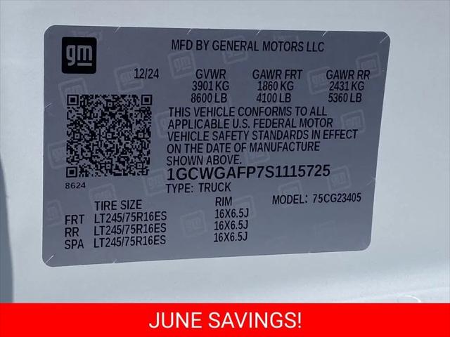 2025 Chevrolet Express Cargo Van RWD 2500 Regular Wheelbase WT