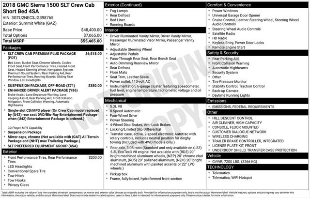 2018 GMC Sierra 1500 SLT