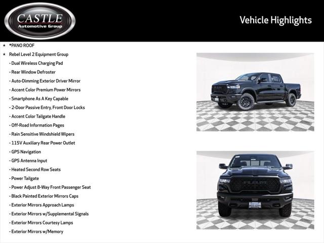 2025 RAM Ram 1500 RAM 1500 REBEL CREW CAB 4X4 57 BOX