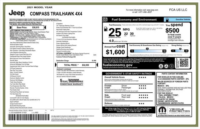 2021 Jeep Compass Trailhawk 4X4