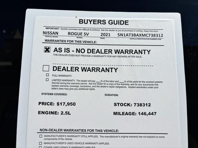 2021 Nissan Rogue SV FWD