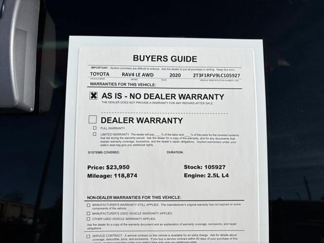 2020 Toyota RAV4 LE
