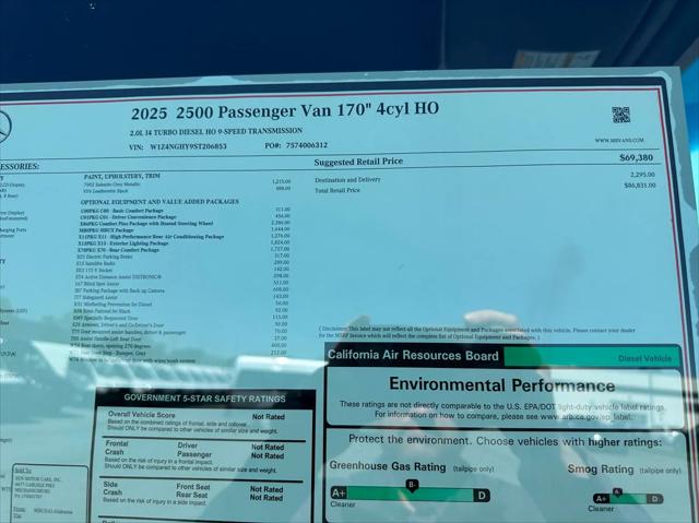 2025 Mercedes-Benz Sprinter 2500 High Roof 4-Cyl Diesel HO Select