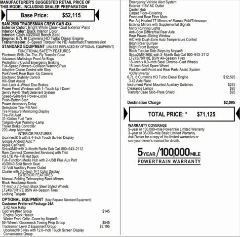 2025 RAM Ram 2500 RAM 2500 TRADESMAN CREW CAB 4X4 64 BOX